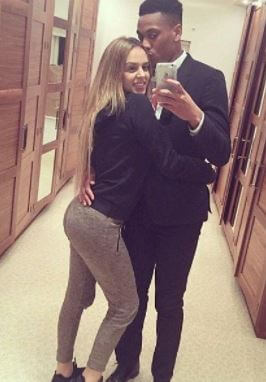 Samantha Jacquelinet with her former boyfriend Anthony Martial.